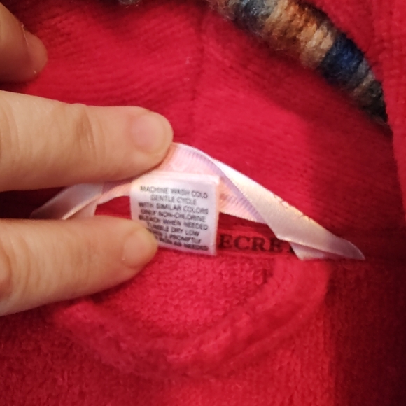 Victoria's Secret Red Velour Full Length Bath Robe Women's M/L Fits Like XL - Picture 5 of 6